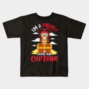 Im A Pirate Im My Own Captain Owl Kids T-Shirt